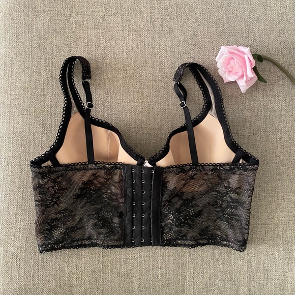 Victorias Secret Dream Angels black lace balconet bra top✨ - Picture 2 of 5